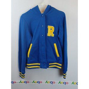Riverdale Cheerleader Varsity Snap Jacket Hoodie Blue Women's Juniors Size S